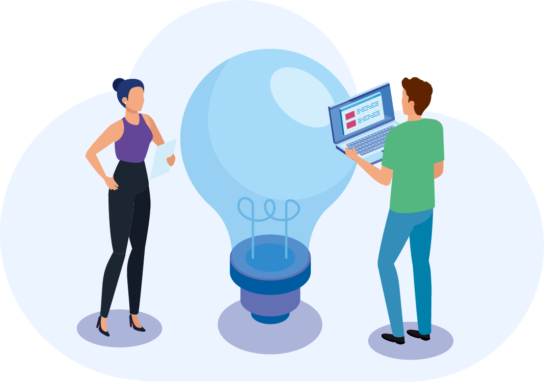 ノーコードでシステム導入・改修が簡単にでき、負担が軽減される様子